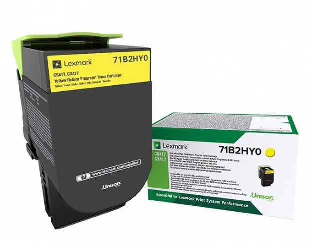 Original Lexmark 71B2HY0 Yellow High Capacity Toner Cartridge